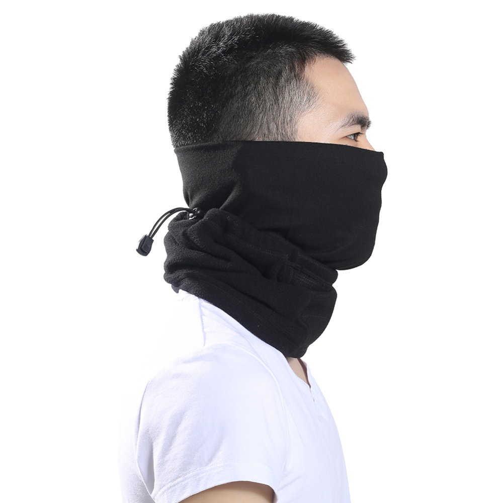 Winter Polar Fleece Windproof Half Face Mask Adjustable Neck Warmer Gaiter Scarf