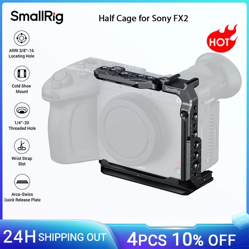 FX2 Half Cage for Sony FX2 Top Plate "HawkLock" NATO rail Arca-Swiss Quick Relea