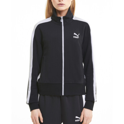 Puma Classics T7 Full Zip Track Jacket Womens Size XS Casual Athletic Outerwear