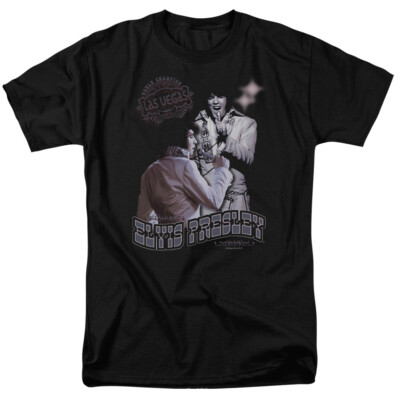ELVIS PRESLEY VIOLET VEGAS Licensed Adult Men's Graphic Tee Shirt SM-6XL