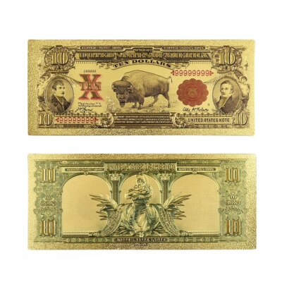 MINT GEM 1899 ''GOLD ''$10 BISON GOLD CERTIFICATE Rep.*Banknote