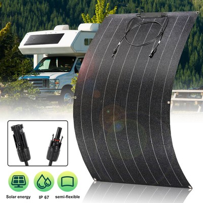 400W Flexible Mono Solar Panel Kit 18V 12V Home Off Grid System RV Trailer Boat
