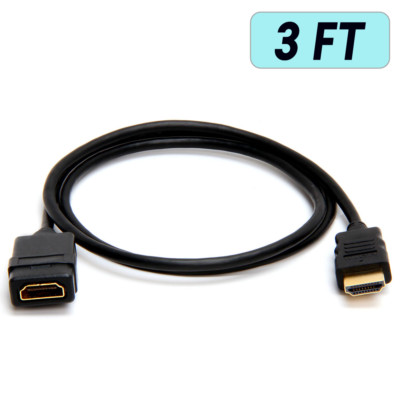 HDMI Extension Cable Male to Female HDMI Cable Extender 4K 1.5 3 6 10 15 25 Feet