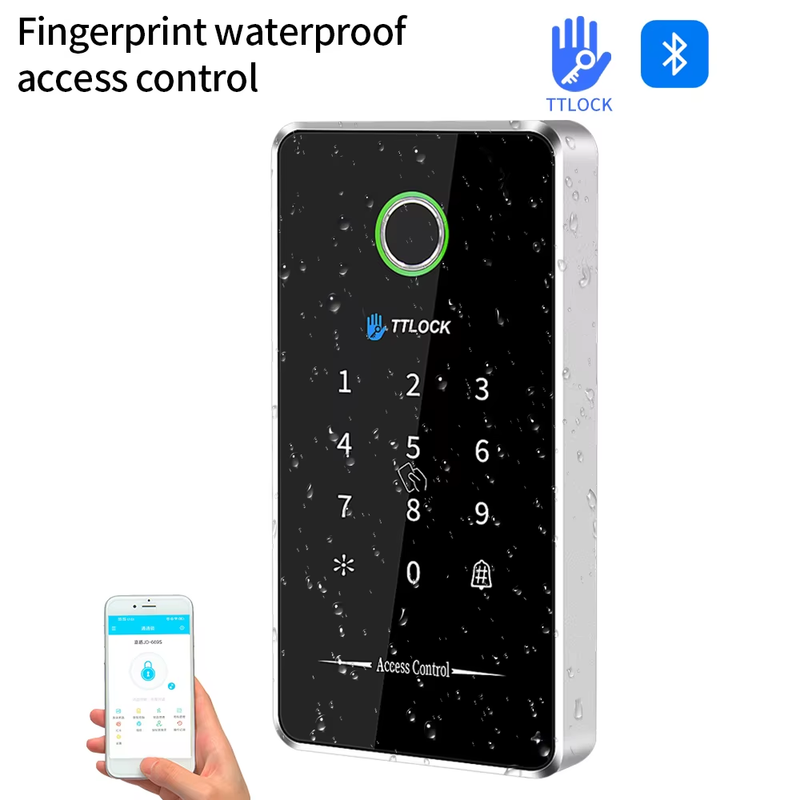 MJ02 TTLOCK APP Bluetooth Outdoor Fingerprint NFC Bluetooth Rfid Passcode Card I