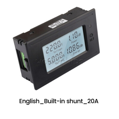 DC6-200V 20A 50A 100A Multi-functional Voltmeter Ammeter Digital LCD Power Meter