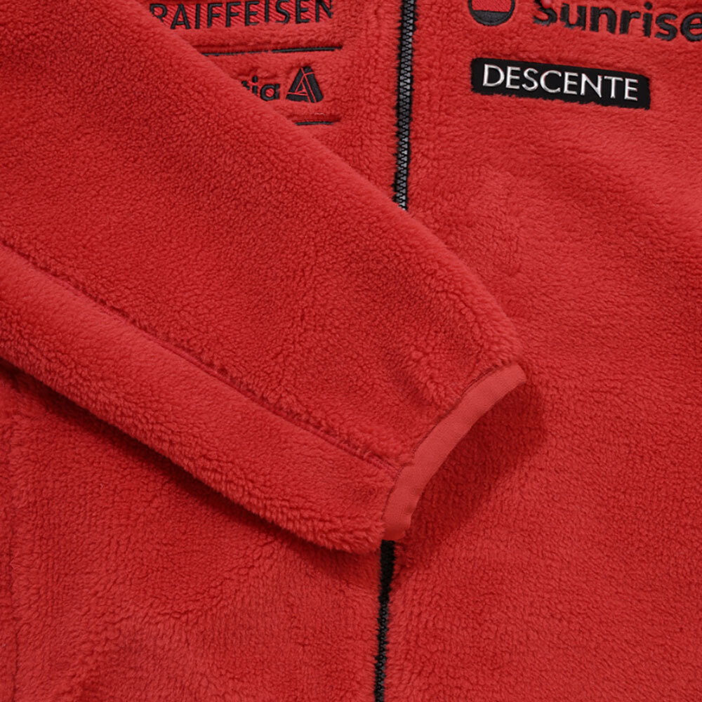 DESCENTE DESCENTE MENS SWISS SKI SHERPA FLEECE JACKET SP323SKT91 RED M-2XL TAKSE