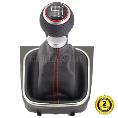 6 speed gear shift knob with boot For VW Scirocco 2009 2010 2011 2012 2013 2014