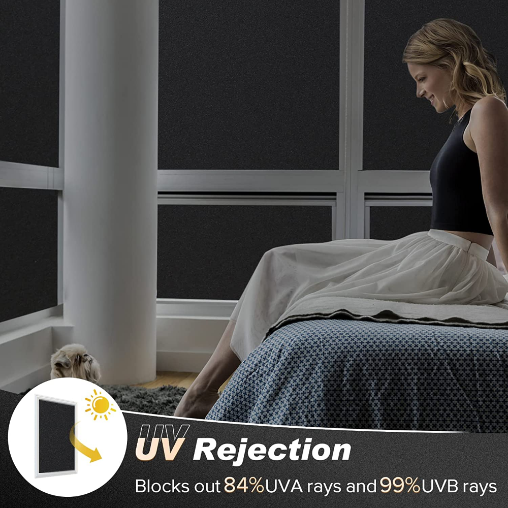 rabbitgoo Blackout Window Film Privacy Static Cling Home Glass Tint Stickers