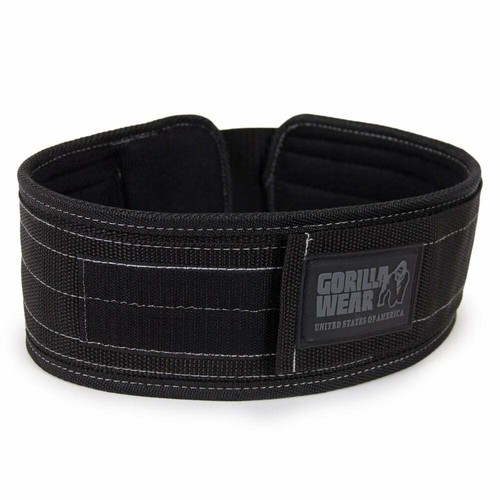 Gorilla Wear 4 Inch Nylon Belt - schwarz - Bodybuilding Fitness Accessoires