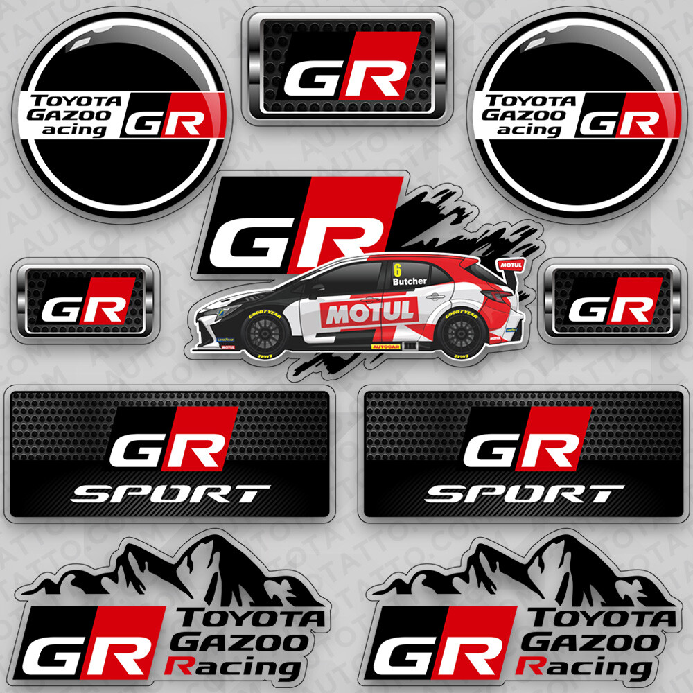 Toyota TRD Racing Pro Motor Sport Car 3D Logo Sticker Vinyl Decal Stripes  Decor