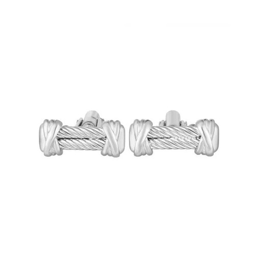 Grecian Scroll Pattern Cufflinks Alpaca Pair Of Rectangle  display picture 1