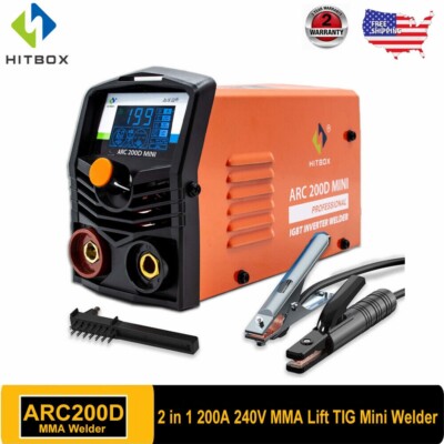 HITBOX ARC Welder 110V 220V MMA Sticks Welding Machine with Lift TIG Function