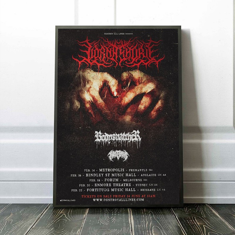 Lorna Shore Announce 2025 Australian Tour Poster