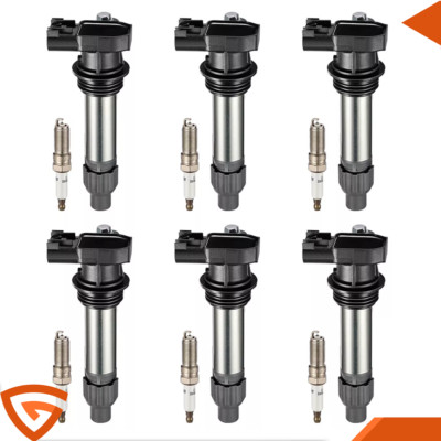 6X Ignition Coil And 6X Iridium Spark Plug For Cadillac GMC Chevy Buick UF569