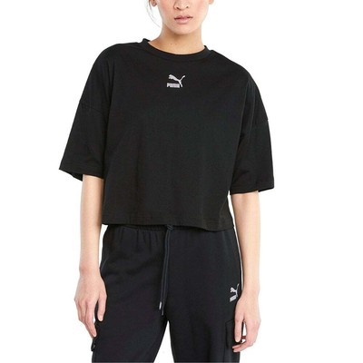 

Puma Clsx Boyfriend Logo Crew Neck Short Sleeve TShirt Womens Size  Casual To, Черный