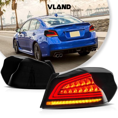 LED Tail Lights For 2015-21 Subaru WRX/WRX STI Smoke Rear Brake Lamp Sequential