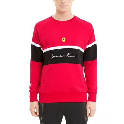 

Puma Ferrari Race Xtg Толстовка с круглым вырезом Мужские красные повседневные топы 599816-02, Красный, Puma Ferrari Race Xtg Sweatshirt Crew Neck