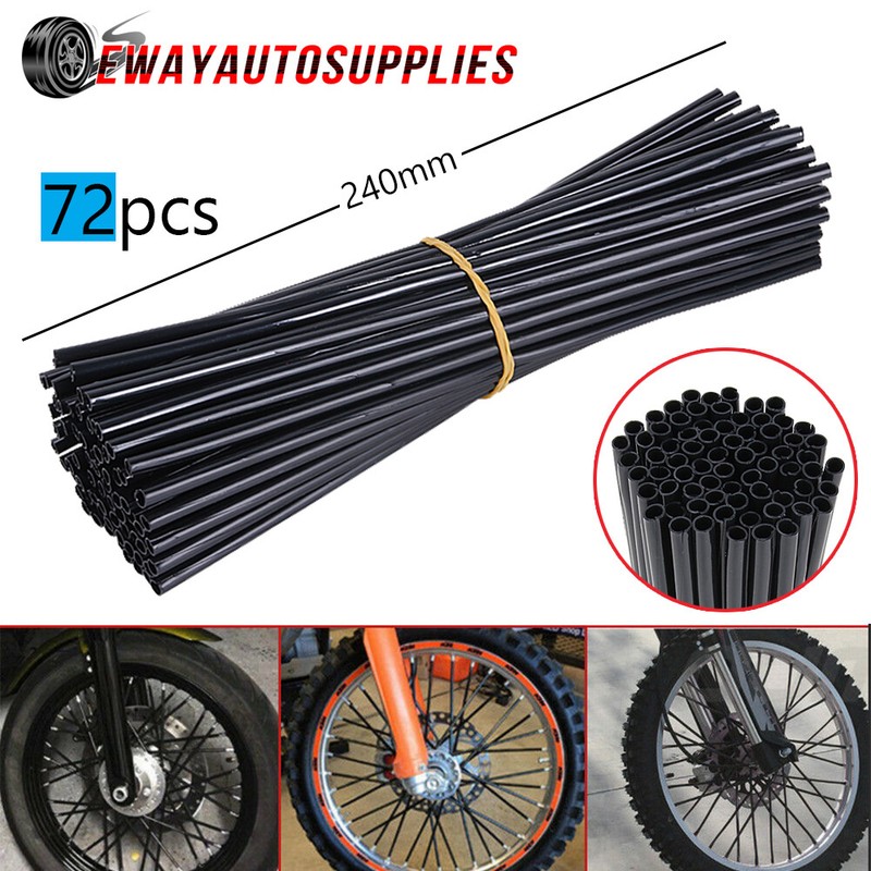 72pcs Motorcycle Motocross Spoke Skins Cover Dirt Bike Wheel Rim Guard