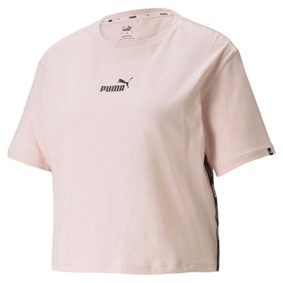 

Укороченная женская футболка с круглым вырезом и коротким рукавом Puma Power, Розовый