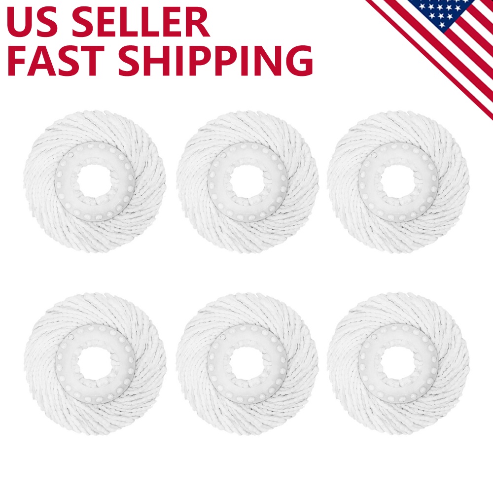 6x Replacement Microfiber Mop Head Easy Clean Wring Refill For O-Cedar Spin Mop
