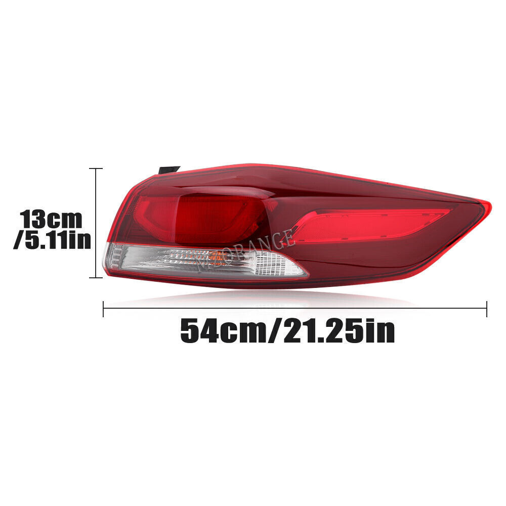 Tail Light Lamp Right Passenger Outer Brake W/Bulb For Hyundai Elantra 2017-2018