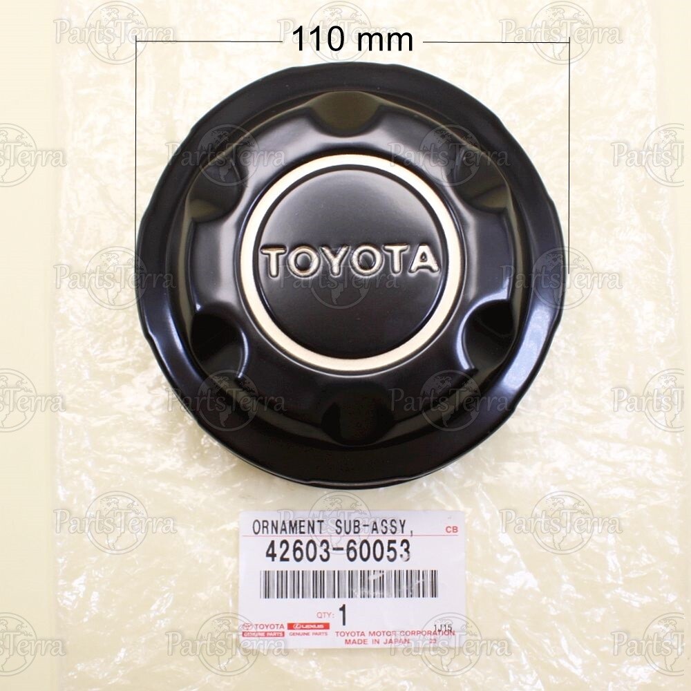 Genuine OEM Toyota LAND CRUISER Rear Wheel Hub Cap Ornament Sub-Assy 42603-60053