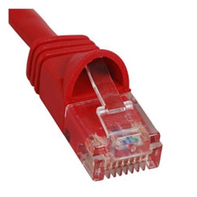 Icc ICPCSJ01RD Patch Cord - Cat 5e - Molded Boot - 1' Red