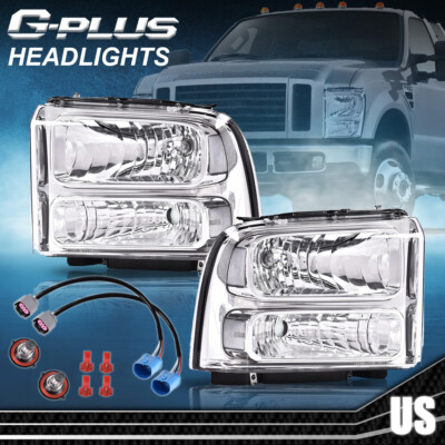Fit For 1999-2004 Ford Super Duty F250 F350 Excursion Conversion Headlights