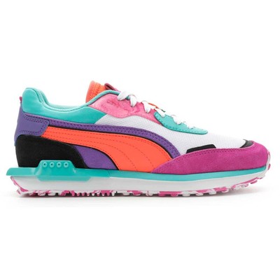 Женские разноцветные белые кроссовки на шнуровке Puma City Rider Hypnotize 387