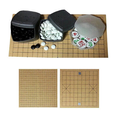 Korean Genuine Go and Janggi Combined Folding Board + Stone Sets