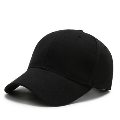 Baseball Cap Washed Cotton Adjustable Hat Polo Style Solid Plain Blank Dad Men