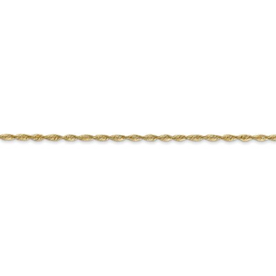 Pre-owned Superdealsforeverything Real 14kt 1.5mm Diamond Cut Extra-light Rope Chain; 30 Inch In Yellow