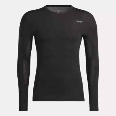 Reebok Base Layer Long Sleeve Men's Performance Crew Shirt Black XL New