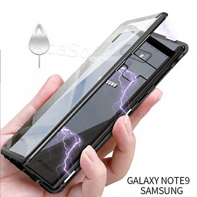 NEW Magnetic Adsorption Tempered Glass Cover Case Pin for Samsung Galaxy Note 9