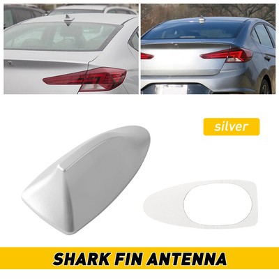 Shark Fin Sliver Cover Antenna Radio Signal FM/AM Booster Decor Car Accessories