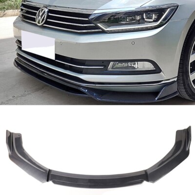 Front Bumper Lip Splitter Chin Spoiler Carbon Fiber Look For VW Golf MK5 MK6 MK7