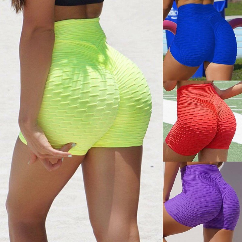 Womens High Waist Yoga Sports Shorts Fitness Butt Lift Gym Running