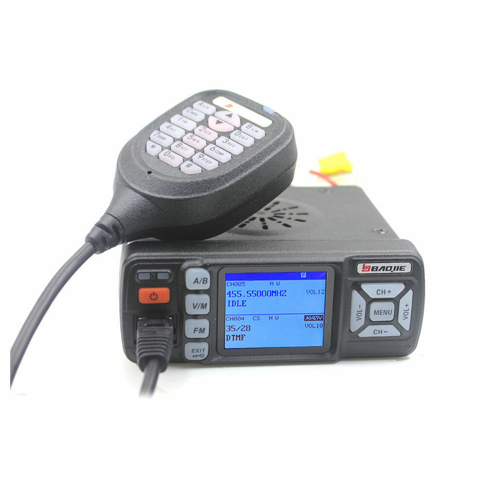  BAOJIE BJ-318 Mini Car UHF VHF Dual Band Mobile 2 Way Ham Radio Walkie Talkie