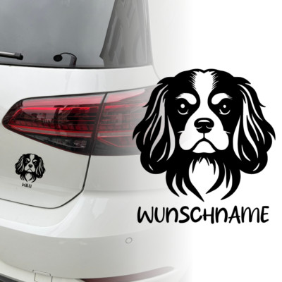Auto Aufkleber | Cavalier King Charles Spaniel Personalisiert Westie Sticker 338
