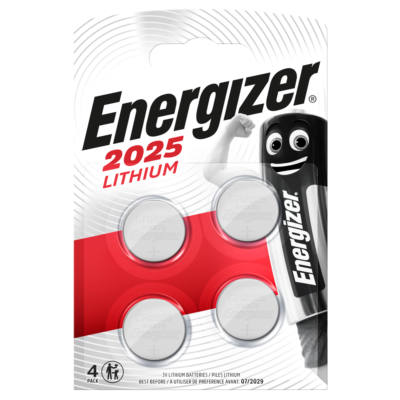 Energizer CR2025 DL2025 BR2025 3V Lithium Coin Cell Batteries x 4 *Long Expiry*