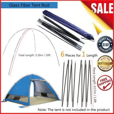 12 Stangen Camping Zeltstangen Fiberglas Teleskopstangen Zeltgestänge 7mm P4A1