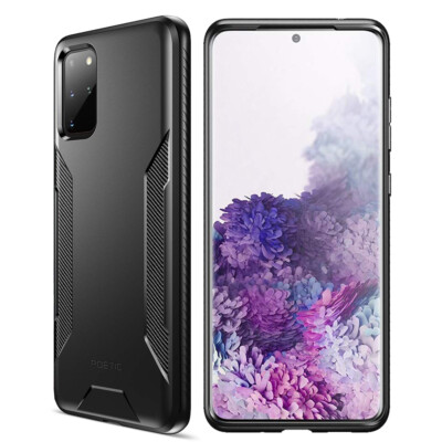 Poetic Karbon Case For Galaxy S20 Plus Slim Shockproof Protective Cover Black