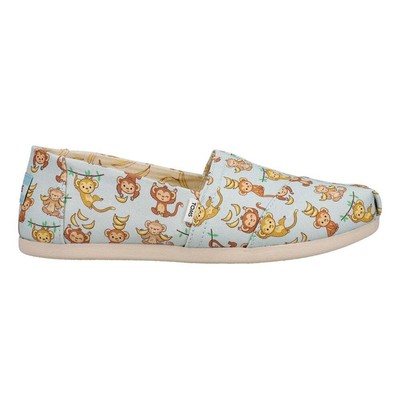 

Женские синие повседневные туфли без шнуровки TOMS Alpargata Monkey Business 10018251T, Синий, TOMS Alpargata Monkey Business Slip On