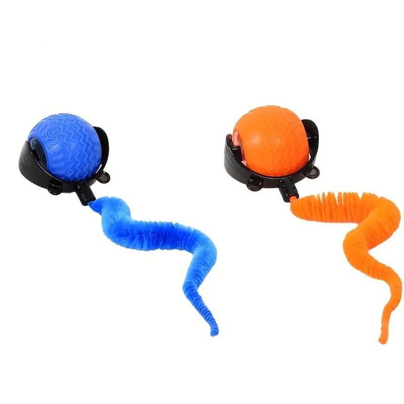 Interactive Cat Toy Ball USB Rechargeable w/ Tail Smart Motion