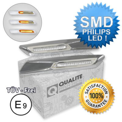 Für BMW E46 E60 E81 E87 E90 E91 E92 Chrom LED Seitenblinker M Blinker TÜV-FREI/_