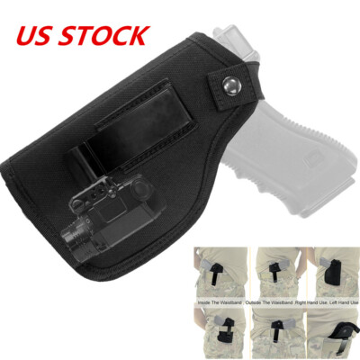 Concealed Metal Clip IWB OWB Gun Holster Fit Guns with Laser or Light Attachment