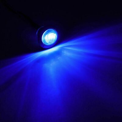 3/4'' 12V Marker Lights LED Truck Trailer Round Side Bullet Light Amber Red Lamps