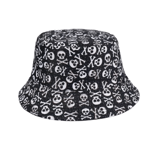 Skull Print Bucket Hat