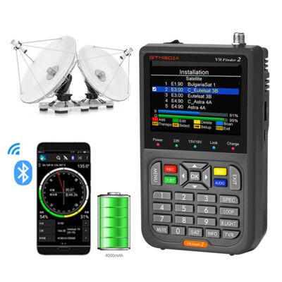 GTMEDIA DVB-S/S2/S2X Satellite Finder Digital Signal Meter RV Caravan Outdoors