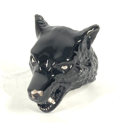 アクセサリー Gucci Anger Forest Wolf Head Ring GUCCI Sterling Silver Resin Anger Forest Wolf Head Ring 54